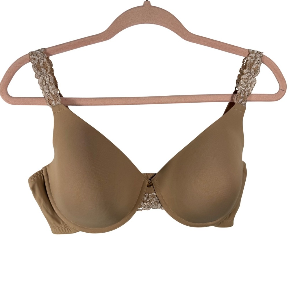 Natori Body Double Lace Trim‎ Full Fit Contour Bra Buff 36DD 736037